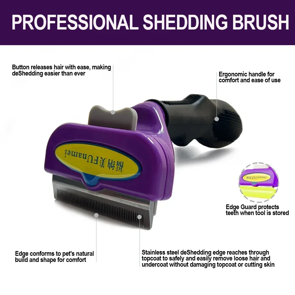 Pet Brush for Dogs Cats Dog Comb Pet Hair Removal Brush Cat Grooming Comb Dog Hair Remover Dog Accessories Dog Massage Combs thumbnail 2