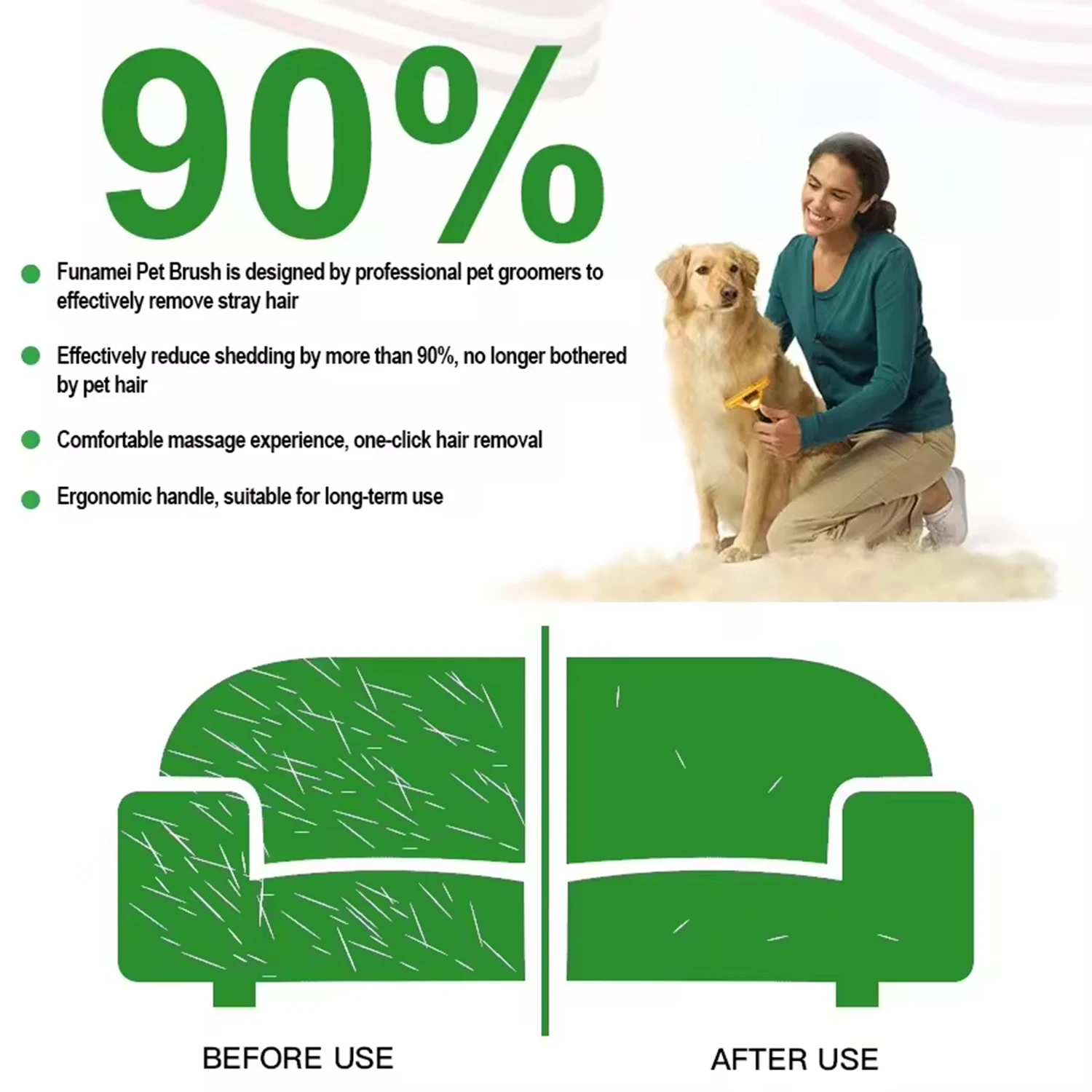 Pet Brush for Dogs Cats Dog Comb Pet Hair Removal Brush Cat Grooming Comb Dog Hair Remover Dog Accessories Dog Massage Combs thumbnail 6