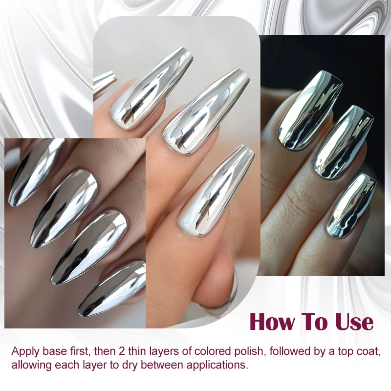 8ml Metallic Nail Polish Mirror Effect Fast Drying Long-Lasting Nails Art Polish DIY No Need Lamp Cure Manicure Nail Supplies thumbnail 5
