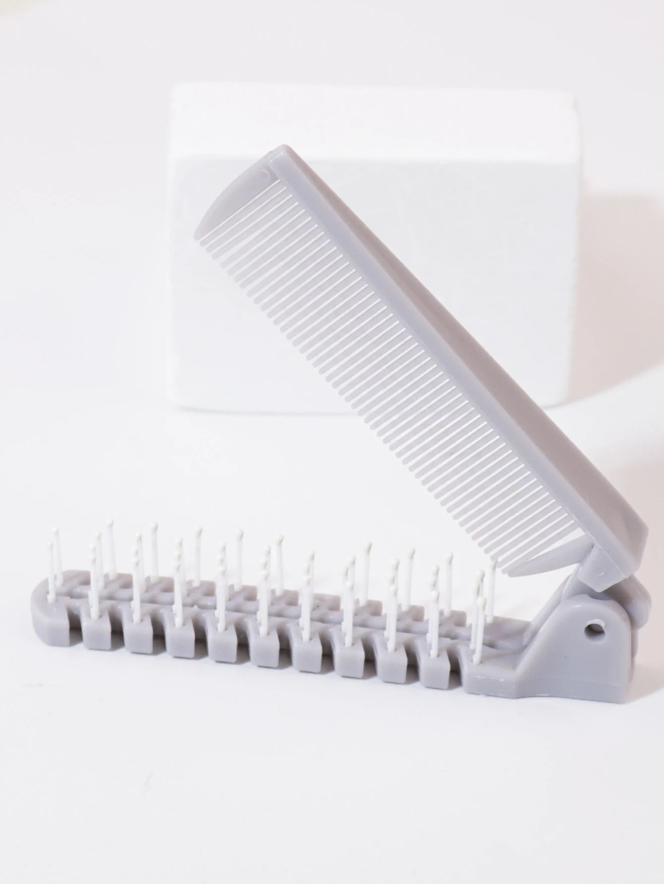 Portable travel folding comb brush anti-static styling massage comb professional hair styling tool Special for real hair wigs thumbnail 6