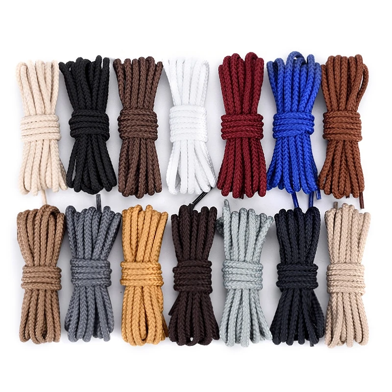 1 Pair Round Shoe Laces For Martin Shoes Sneakers Shoelaces Solid Boots Shoelace Solid Weaving Wear-resistant Shoestring thumbnail 5