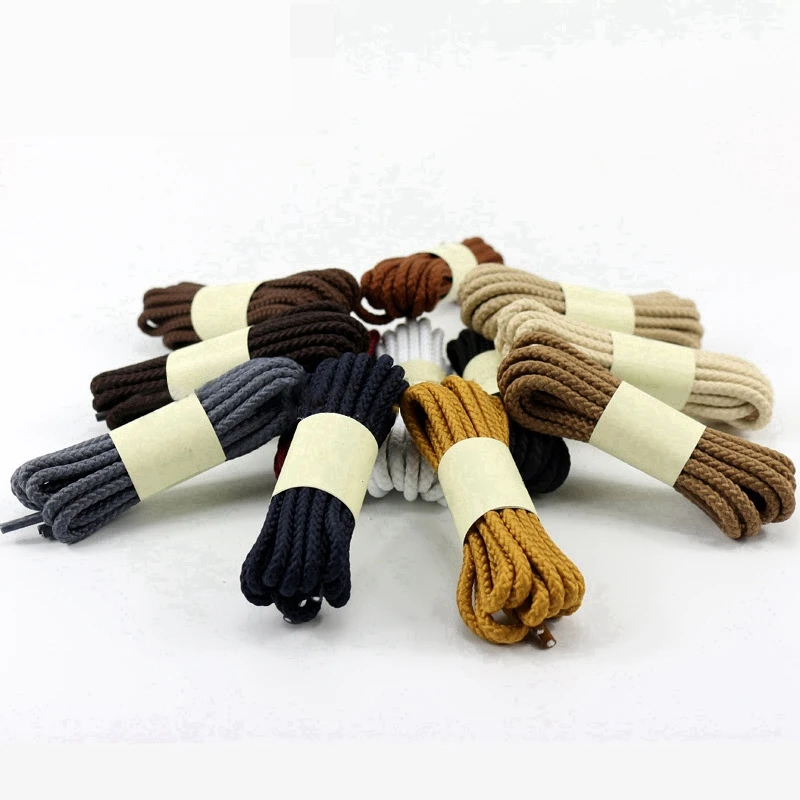 1 Pair Round Shoe Laces For Martin Shoes Sneakers Shoelaces Solid Boots Shoelace Solid Weaving Wear-resistant Shoestring thumbnail 4