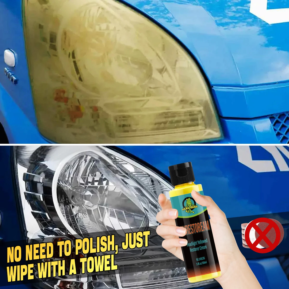 Car Headlight Liquid Polymer Polisher Light Restoration Besteam Headlamp Scratch Remover Repair Cleaning Auto Part RG316 thumbnail 5