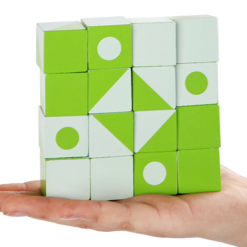Wooden 3D Puzzles Game Geometric Shape Logic Thinking Educational Toy for Kids Early Learning Intellectual Children's Gifts thumbnail 2