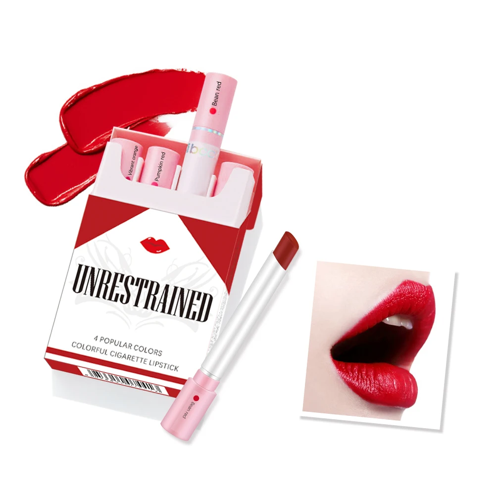4-Lasting Stick Waterproof Lip Set - Long-Lasting Matte Lipstick with Transparent Finish - Perfect Valentine's Day Gift for Her thumbnail 2