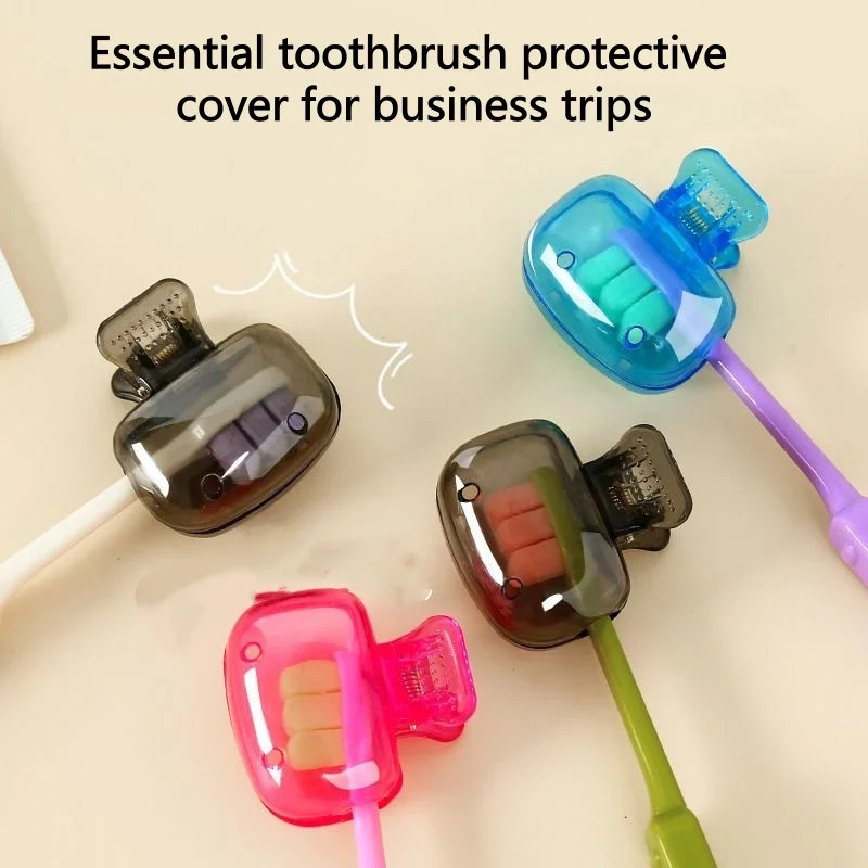 5/10pcs Household Toothbrush Storage Clip Portable Travel Toothbrush Dust Protective Cap Storage Box  Toothbrush Head Case thumbnail 3