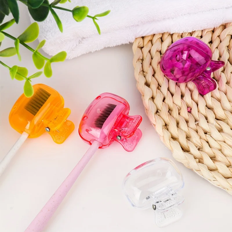 5/10pcs Household Toothbrush Storage Clip Portable Travel Toothbrush Dust Protective Cap Storage Box  Toothbrush Head Case thumbnail 4