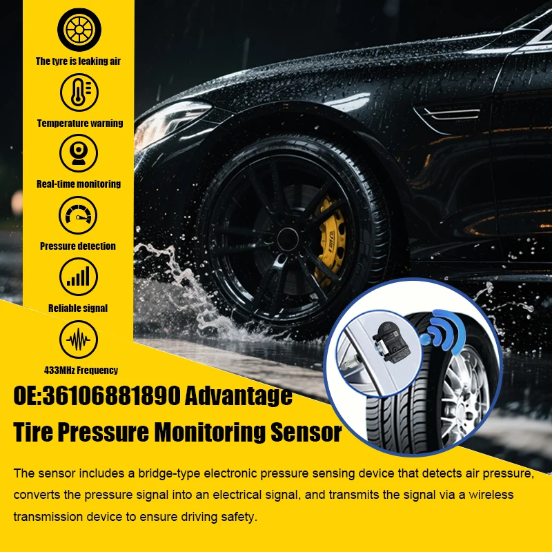 1/4PCS Tire Pressure Monitoring Sensor TPMS 36106881890 For BMW 1/3/4 Series F20 F21 F52 F32 F33 F36 Compatible With 36106856209 thumbnail 2