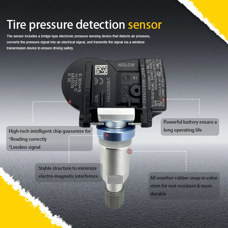 1/4PCS Tire Pressure Monitoring Sensor TPMS 36106881890 For BMW 1/3/4 Series F20 F21 F52 F32 F33 F36 Compatible With 36106856209 thumbnail 3