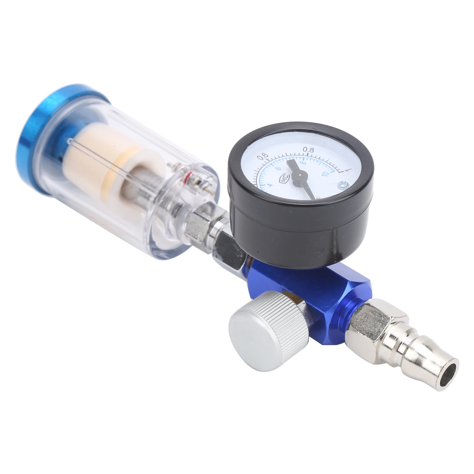 Air Pressure Regulator Spray Pneumatic Gun Air Regulator Gauge Inline oil Water Trap Filter Separator Air Regulator Auto Parts thumbnail 4