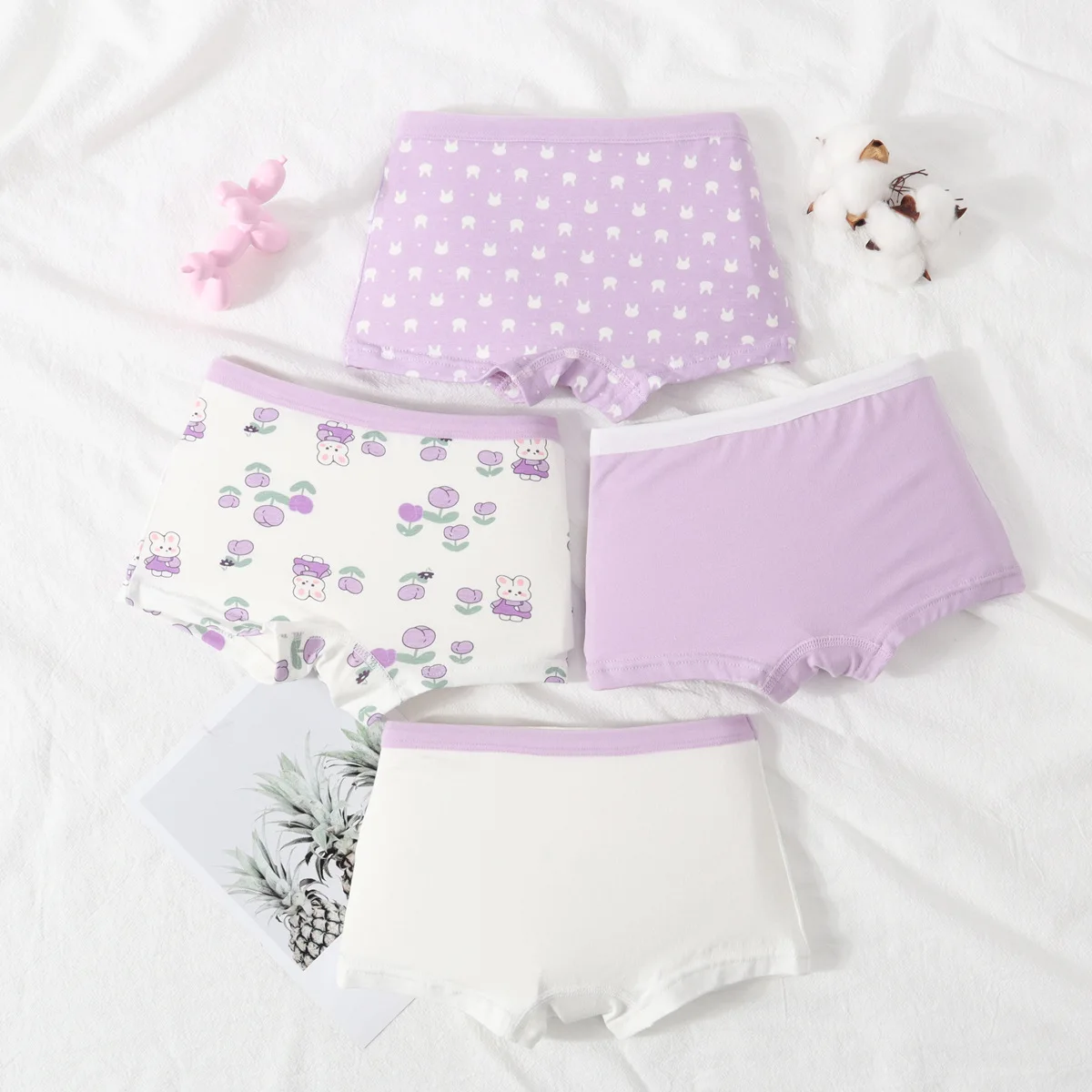 New Children's Underwear, Cotton Underwear, Girls' Underwear, Baby Boxers, Small, Medium and Big Children, Girls' Boxers thumbnail 2