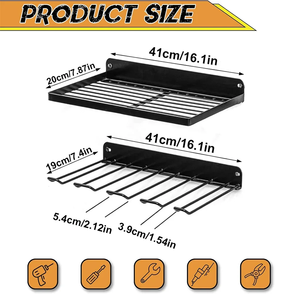 Power Tool Wall Mount Holder Heavy Duty Pegboard Wall Storage Tool Set Drill Screwdriver Storage Rack for Workshop/Garage thumbnail 2