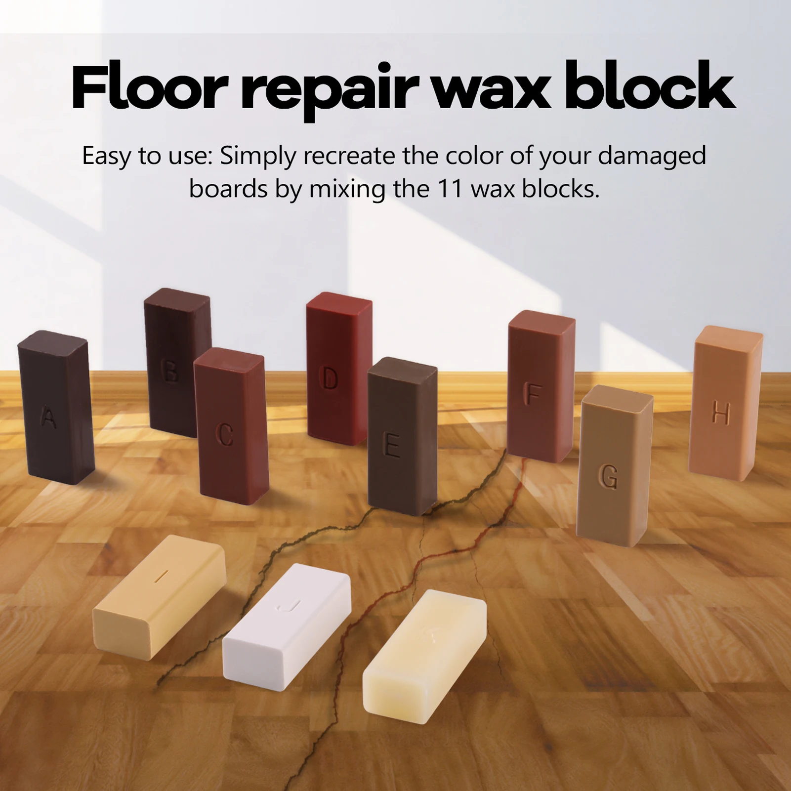 Multifunctional Home Household Laminate Repairing Kit Floor Repairs Kit DIY Wood Board Repairs Tool Kit thumbnail 4