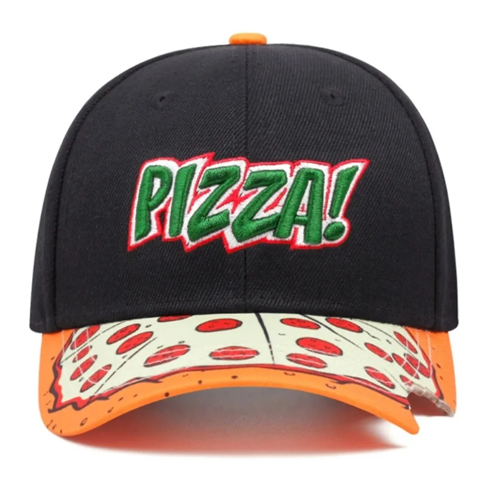 Fashion Casual Hip Hop Hats PIZZA Embroidery Breathable Baseball Cap Adjustable Snapback Hats Unisex thumbnail 3