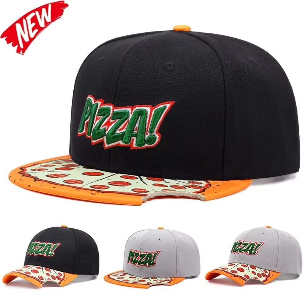 Fashion Casual Hip Hop Hats PIZZA Embroidery Breathable Baseball Cap Adjustable Snapback Hats Unisex thumbnail 2