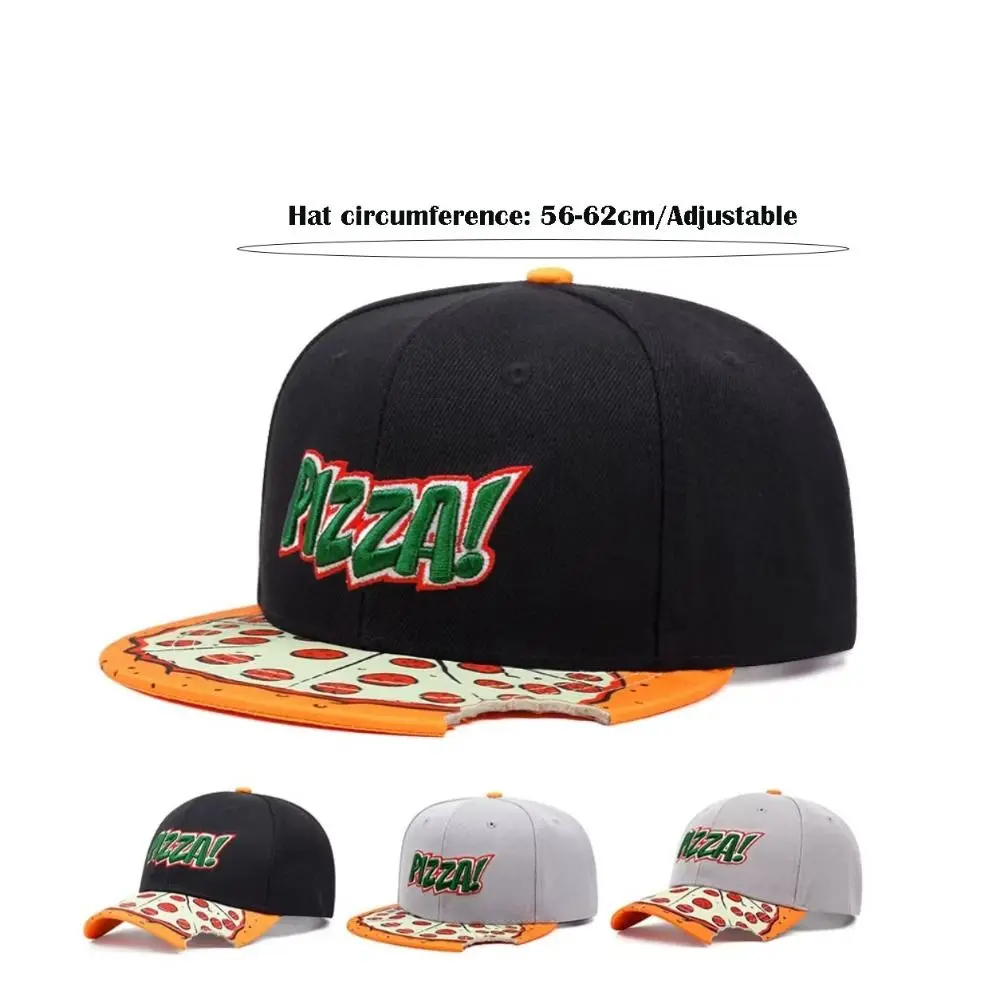 Fashion Casual Hip Hop Hats PIZZA Embroidery Breathable Baseball Cap Adjustable Snapback Hats Unisex thumbnail 5