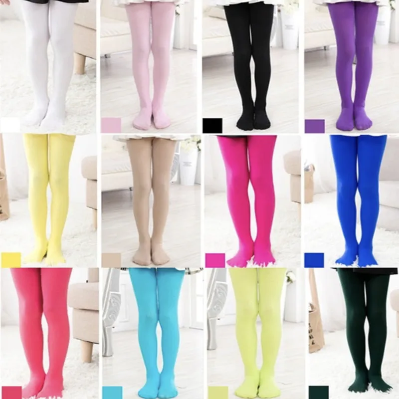 3-12Y Kids tights Student Girls Solid color Ballet Dance Tights toddler Children Bottoming Pantyhose High elasticity Stockings thumbnail 2