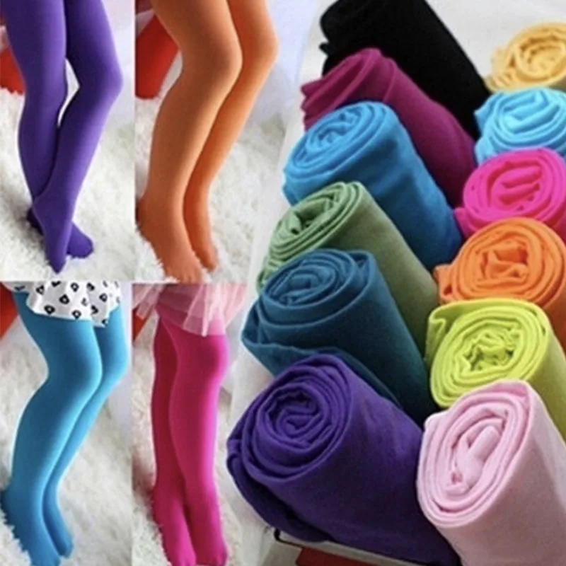 3-12Y Kids tights Student Girls Solid color Ballet Dance Tights toddler Children Bottoming Pantyhose High elasticity Stockings