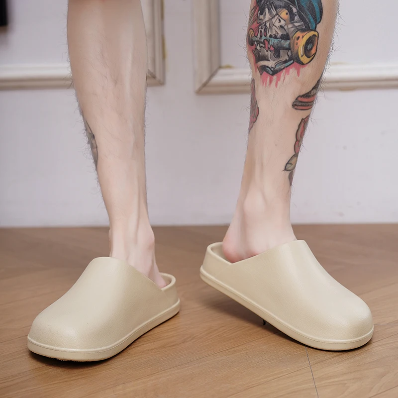 Men Slippers Couples Garden Clog Women Water Proof Chef Shoe Comfortable Sandal Slippers For Pet Workers Outdoor Fishing Shoes thumbnail 3