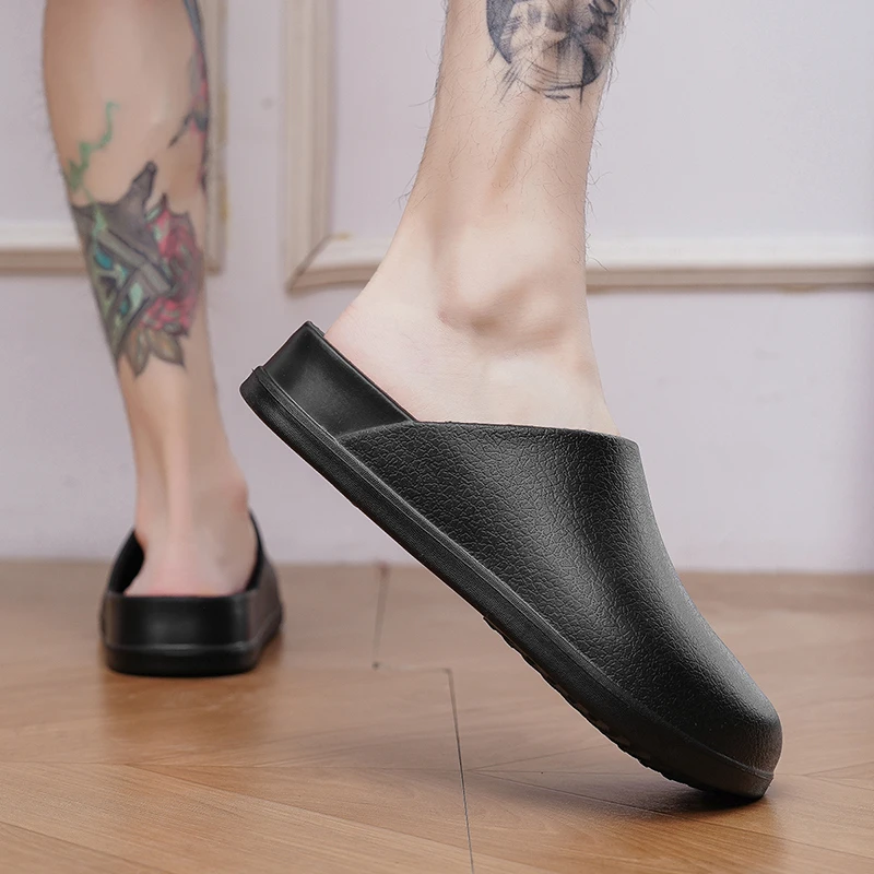 Men Slippers Couples Garden Clog Women Water Proof Chef Shoe Comfortable Sandal Slippers For Pet Workers Outdoor Fishing Shoes thumbnail 5