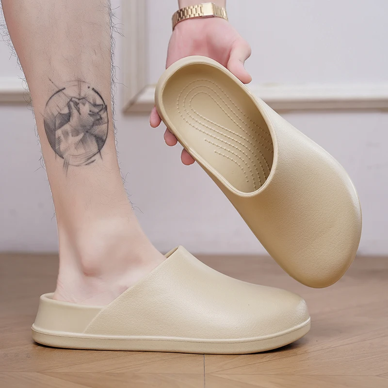Men Slippers Couples Garden Clog Women Water Proof Chef Shoe Comfortable Sandal Slippers For Pet Workers Outdoor Fishing Shoes thumbnail 2