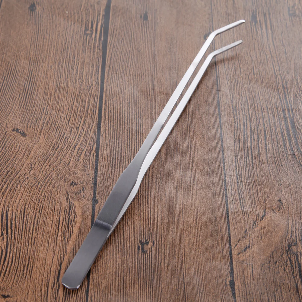 Stainless Steel Aquarium Tweezers Pliers Fish Tank Plant Aquascape Tools Straight Curved Forceps Clip Aquatic Feeding Tongs 27cm thumbnail 6