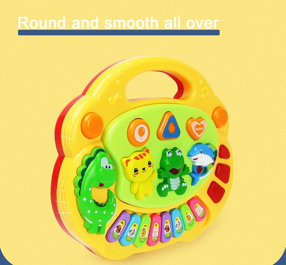 Kids Cartoon Piano Keyboard Game with Flashing Light Music Animal Sounds Baby Instrument Music Toys Educational Toys Kids Gifts thumbnail 6