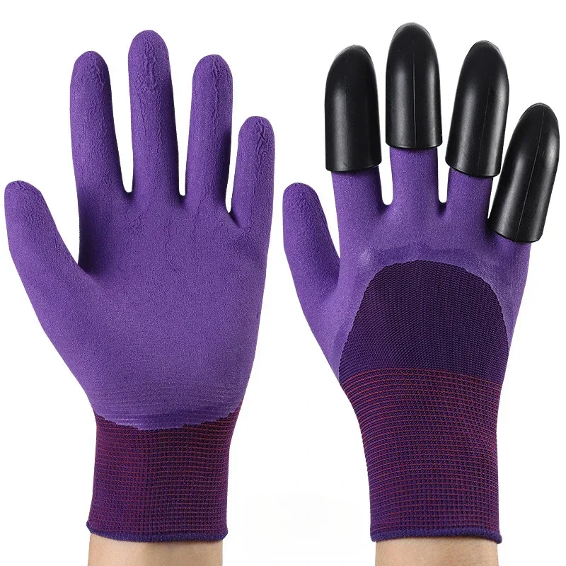 1-10Pairs Gardening Gloves with Claws  Latex Work Gloves Waterproof Anti Slip Durable Planting Digging Outdoor Work Gloves thumbnail 6