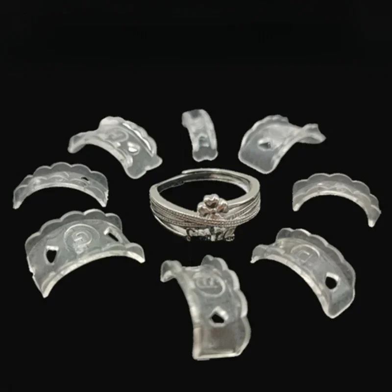 8 Sizes Silicone Invisible Clear Ring Size Adjuster Resizer Loose Rings Reducer Ring Sizer Fit Any Rings Jewelry Tools thumbnail 3