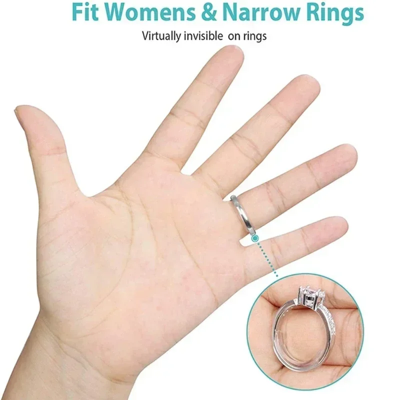 8 Sizes Silicone Invisible Clear Ring Size Adjuster Resizer Loose Rings Reducer Ring Sizer Fit Any Rings Jewelry Tools thumbnail 6