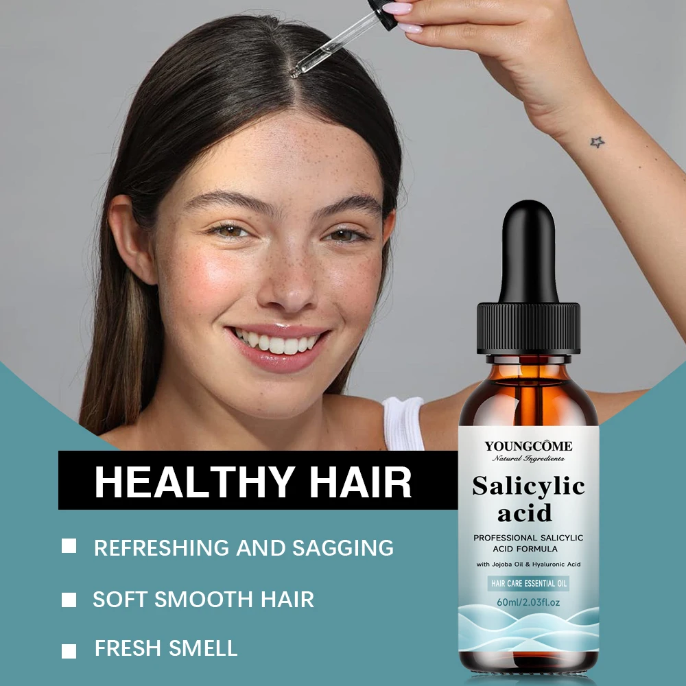 Salicylic Acid Hair Shampoo Magical Repair Damage Frizzy Soft Smooth Shiny Hair Deep Clean Moisturizing Keratin Hair Care Essent