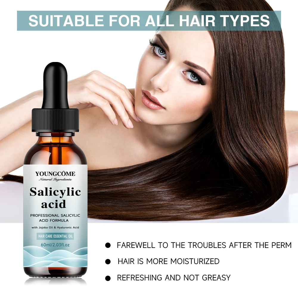 Salicylic Acid Hair Shampoo Magical Repair Damage Frizzy Soft Smooth Shiny Hair Deep Clean Moisturizing Keratin Hair Care Essent thumbnail 5