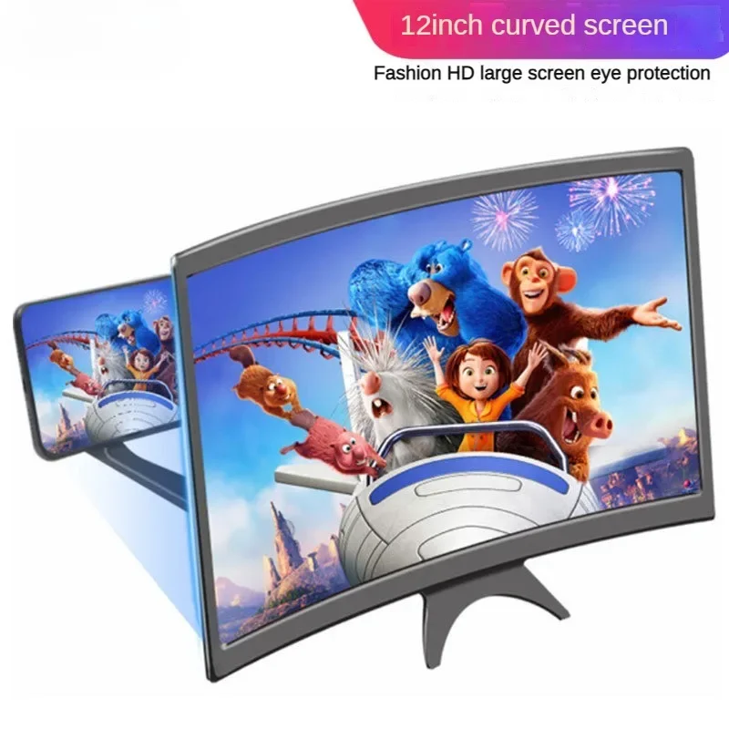 3D New Mobile Phone Screen Magnifier Universal Portable Foldable Curved Enlarged Magnifier Smartphone Ampliador Accessories thumbnail 3