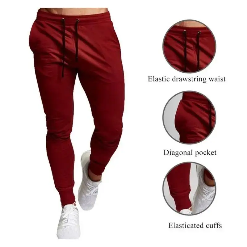 Casual Pants Men's Jogger Sweatpants Large Size Elastic Waist Sports Trousers Loose Fitness Clothes Spring Thin Section thumbnail 3
