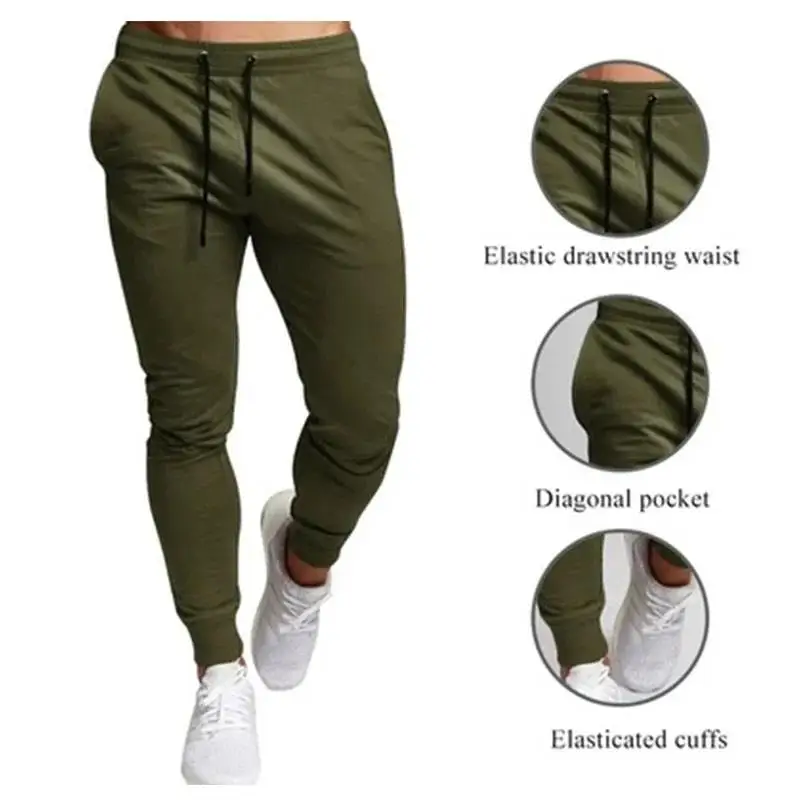 Casual Pants Men's Jogger Sweatpants Large Size Elastic Waist Sports Trousers Loose Fitness Clothes Spring Thin Section thumbnail 2