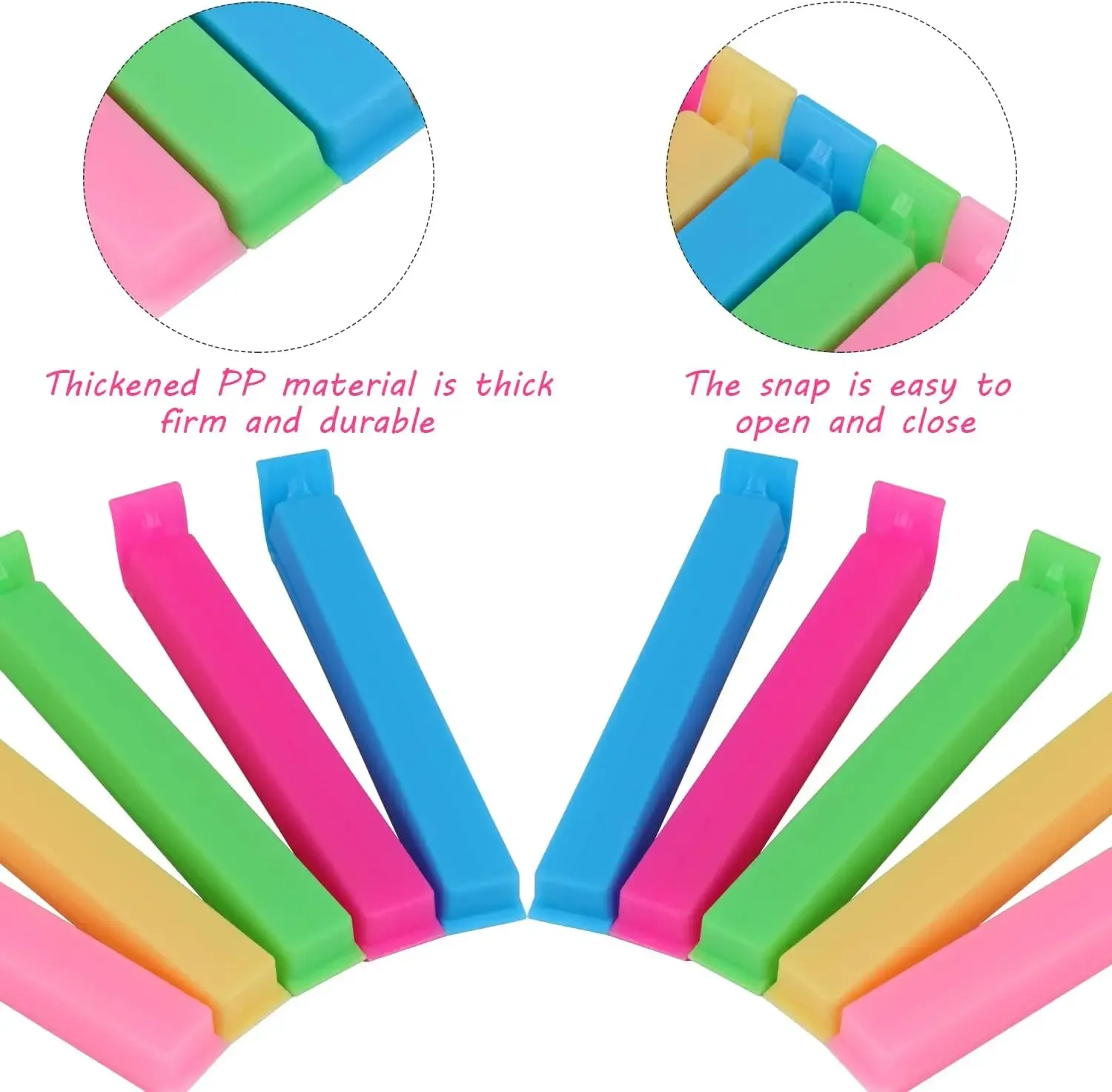 10/5PCS Portable Kitchen Storage Food Snack Seal Sealing Bag Clips Sealer Clamp Plastic Tool Kitchen Accessories Food Bag Clips thumbnail 3