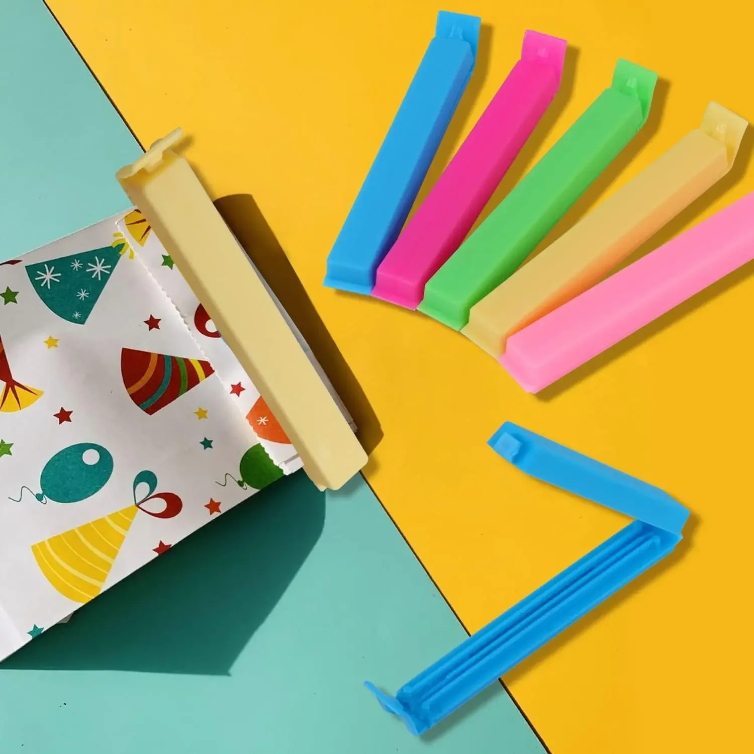 10/5PCS Portable Kitchen Storage Food Snack Seal Sealing Bag Clips Sealer Clamp Plastic Tool Kitchen Accessories Food Bag Clips thumbnail 6