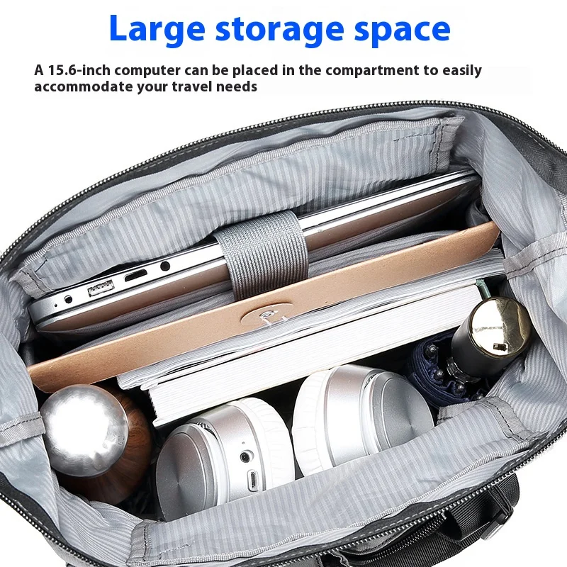 Business Men Shoulder Bag Multilayer Multifunctional Tablet and Document Handbag Diagonal Cross bag Leisure Briefcase thumbnail 6