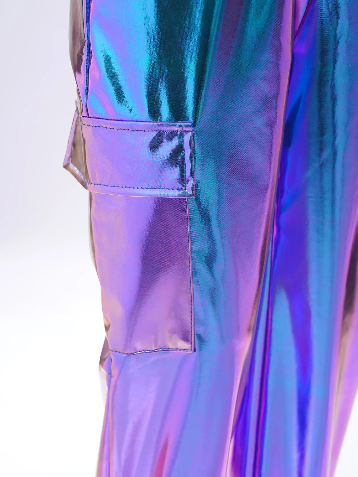 Kids Boys Girls Harem Pants Carnival Party Hip-Hop Jazz Dance Costume Shiny Metallic Elastic Waistband Trousers Pants Streetwear thumbnail 5