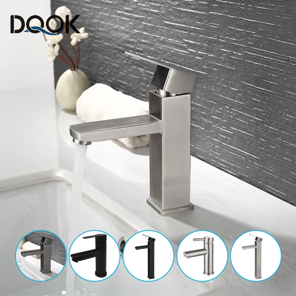 Bathroom Faucets Hot and Cold Mixer Faucets Vanity Bathroom Kitchen Deck Mounted Bathroom Sink Faucets（hose not include） thumbnail 2