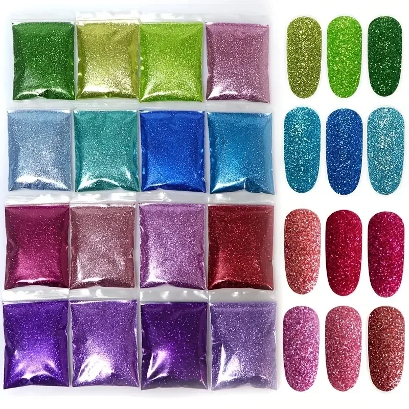 100g/50g Holographic Laser Extra Fine Glitter Dazzling Nail Glitter Powder DIY Art Crafts Resin Tumbler Decoration Shiny Glitter thumbnail 3