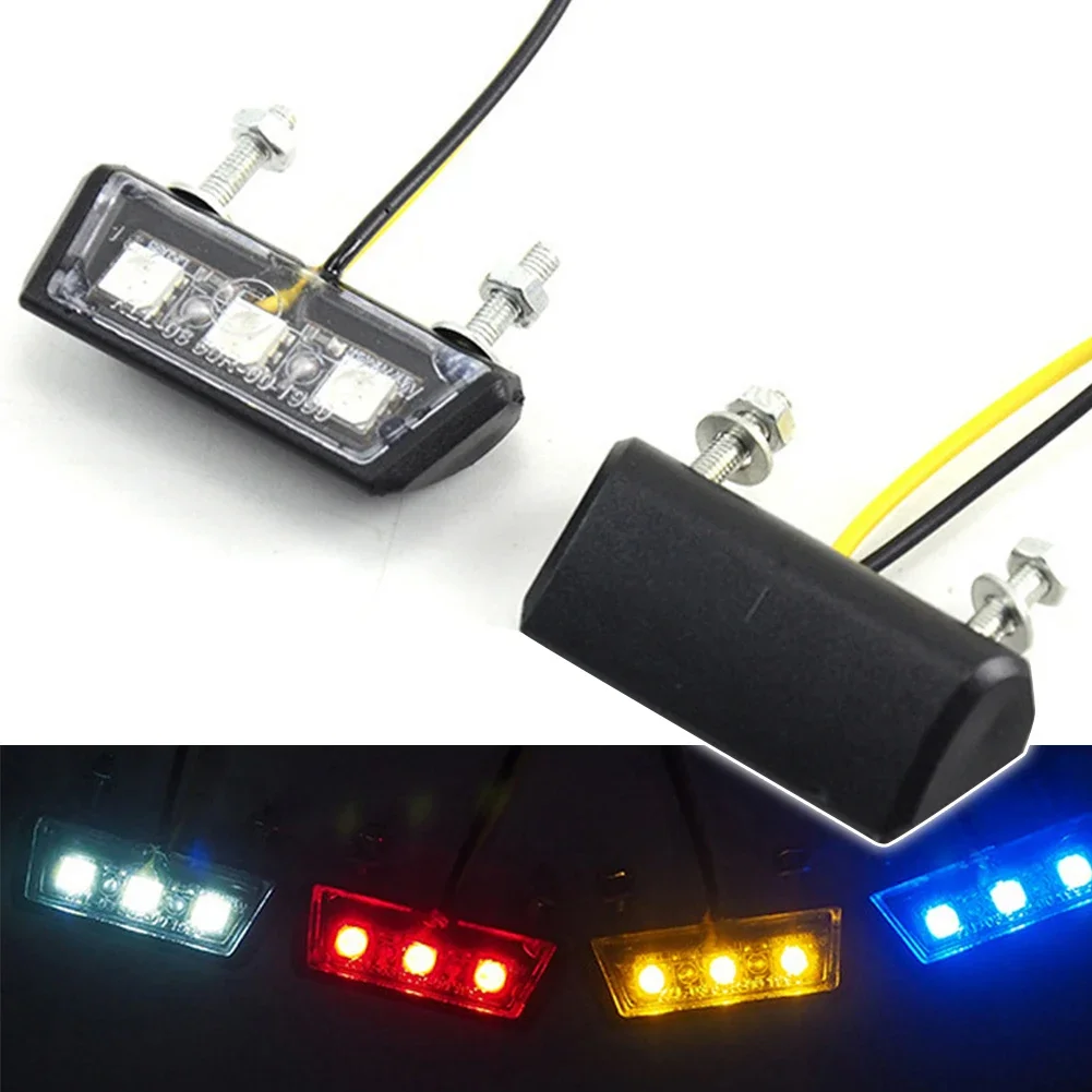 Motorcycle License Plate LED light Waterproof 12V Motorcycle License Light Rear Tail Lamp Indicators Motorbike Parts Universal thumbnail 2