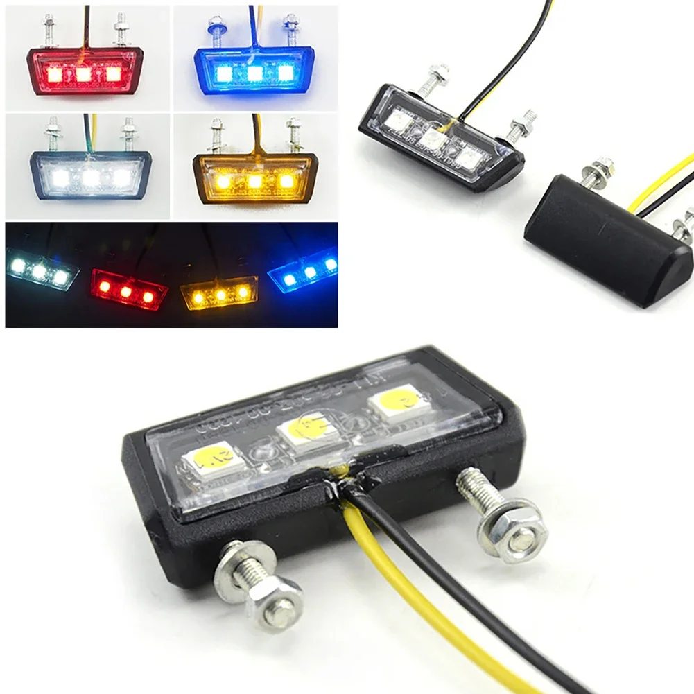 Motorcycle License Plate LED light Waterproof 12V Motorcycle License Light Rear Tail Lamp Indicators Motorbike Parts Universal thumbnail 5