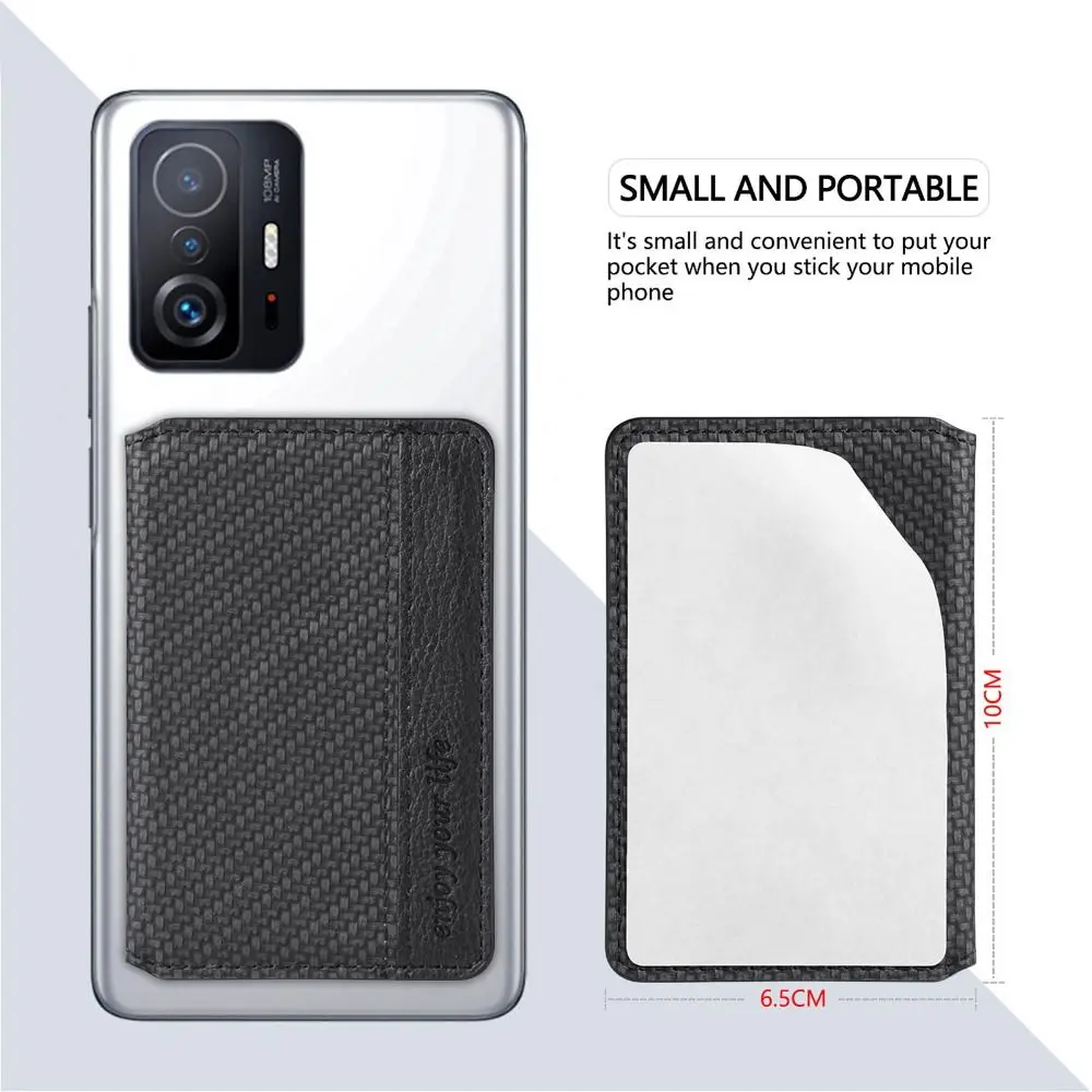 New Universal Phone Card Slot Multifunctional Leather Phone Holder Adhesive Creative Wallet Case Cell Phone thumbnail 6