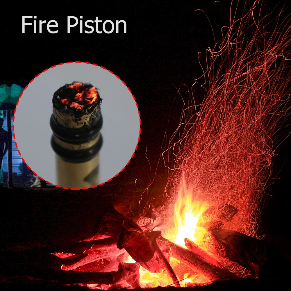 Brass Emergency Fire Tubes Practical Compression Outdoor Igniter Tube  Fire Start Piston Survival Tool Camping Equipment thumbnail 2
