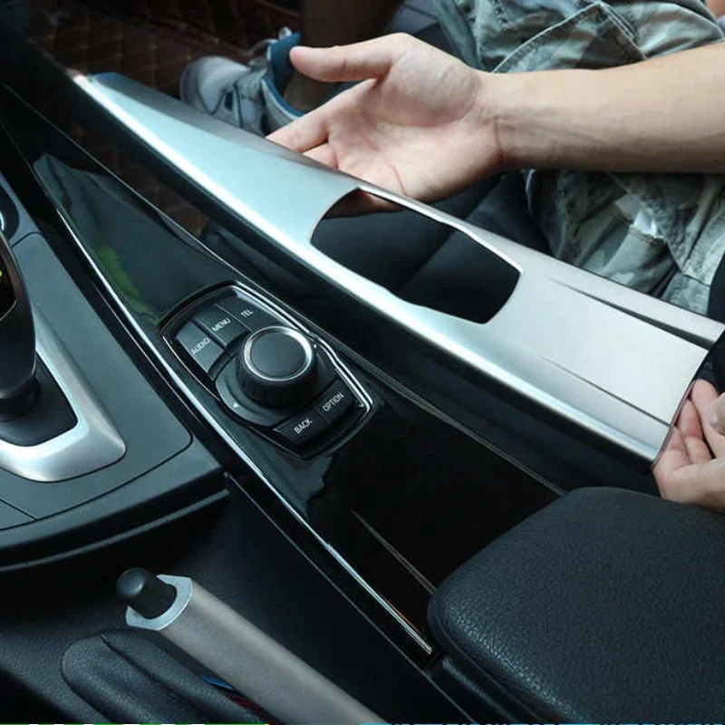 For BMW 3 4 Series F30 F31 F32 F36 3GT 320i Carbon fiber Car Center Console Gear Shift Panel Sticker Cover Interior Decoration thumbnail 2