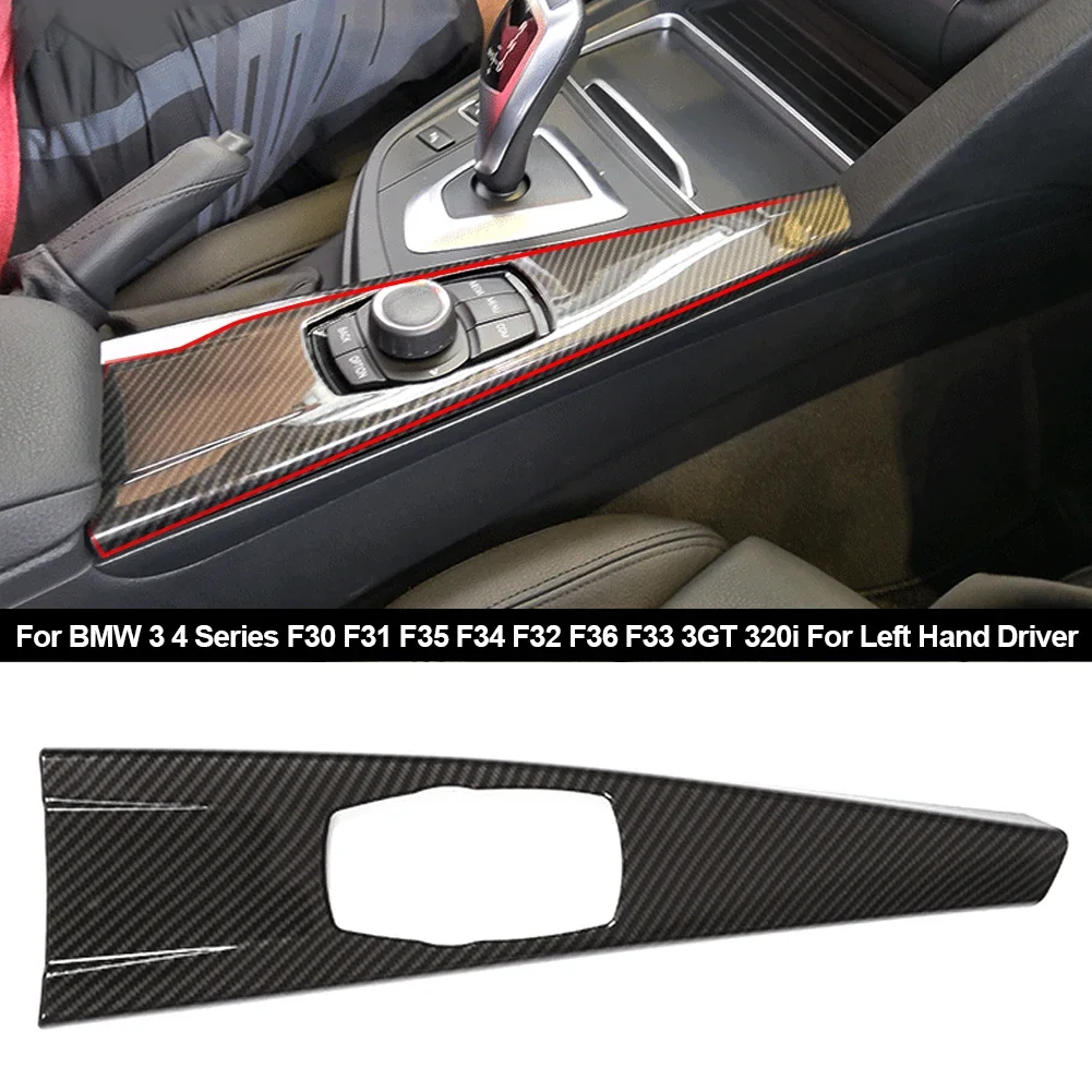 For BMW 3 4 Series F30 F31 F32 F36 3GT 320i Carbon fiber Car Center Console Gear Shift Panel Sticker Cover Interior Decoration thumbnail 6