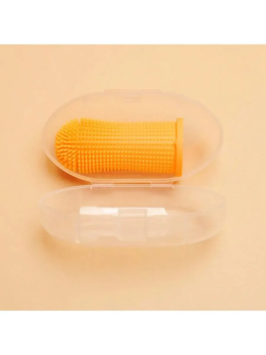 Pet Finger Toothbrush Cleaning Products for Cats and DogsOral Cleaning ToothbrushesSilicone Bristles thumbnail 5