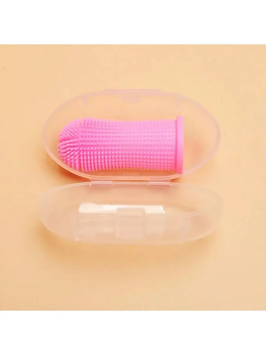Pet Finger Toothbrush Cleaning Products for Cats and DogsOral Cleaning ToothbrushesSilicone Bristles thumbnail 6