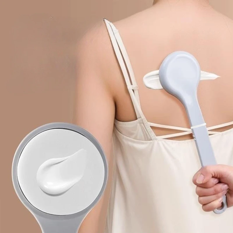 Multi Function Lotion Sunscreen Ointment Applicator Long Handle Body Cleaner Shower Brush Back Massager Beauty Tool thumbnail 3